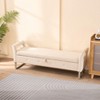 Hrinhom 67.9"W Velvet Storage Soft Bench with Armrests - 2 of 4