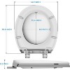 Elongated Toilet Seat, Slow Close Quiet Lid, Never Loosen Design, Durable Polypropylene, Easy to Install and Clean, 19" Biscuit Color - 4 of 4
