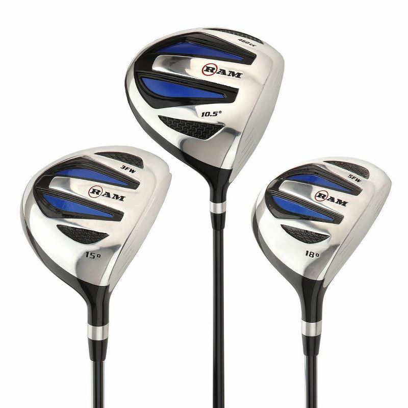 Ram Golf EZ3 Mens Graphite Wood Set - Driver, 3 & 5 Wood - Headcovers Included, 1 of 6