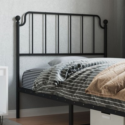 vidaXL Metal Headboard in Black - Strong Powder-coated Steel Construction, Supportive Design, Suitable for Bedroom or Lounge Area