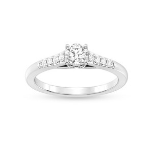 GILDED 1/2, 5/8, 3/4 Carat Total Weight Lab-Grown Diamond Engagement Ring in 925 Sterling Silver, Size 7 - 1 of 4