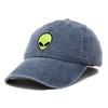 Dalix Alien Embroidered UFO Dad Hat Cotton Baseball Cap Adjustable Mens - 4 of 4