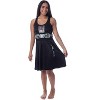 Star Wars Womens' Darth Vader Costume Fitted Nightgown Sleep Pajama Dress Black - 3 of 4