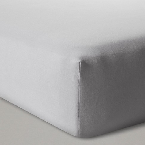 Fitted Crib Sheet Solid Cloud Island Gray Target