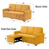 Gymojoy 71" Corduroy Fabric L-Shaped Sofa with Reversible Chaise & Seats Storage for Living Room - 2 of 4