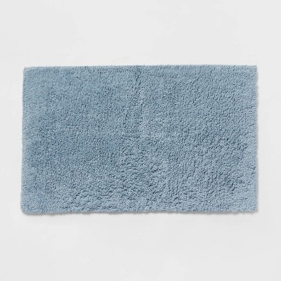 Azulina Home Super Soft Bath Mat - Small, Grey-Blue/Natural
