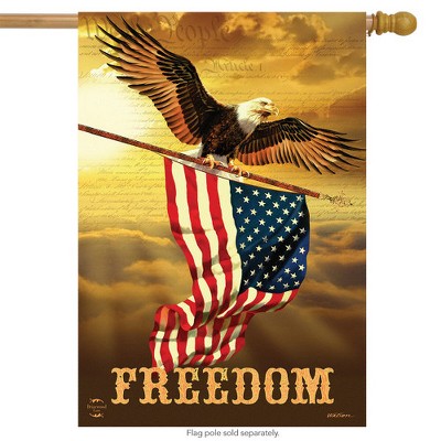Freedom Eagle Patriotic Polyester House Flag 28" x 40"