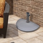 Corliving Gray Black Patio Umbrella Stand Target