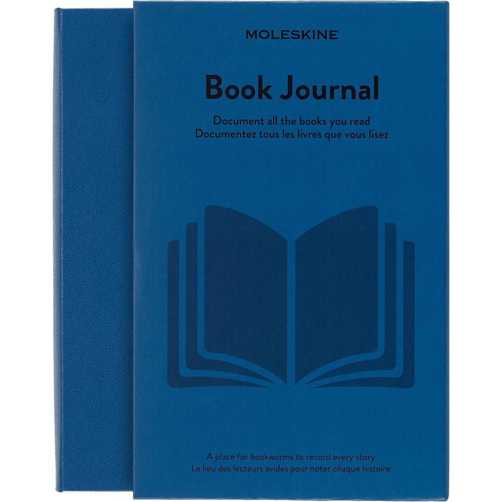 Moleskine Passion Journal Books: Undated Guided Notebook, Hard Cover, 5x8.25", 400 Pages, Blue, Elastic Closure, Ribbon Marker