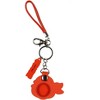 TMNT Raphael Rubber Character Design Air Tag Holder Keychain Wristlet with Lobster Clasp and 2" Rubber Raphael Pendant Multicolored - 3 of 4