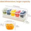 Aoibox Ice Chilled Condiment Caddy with 5 Containers & Lids, Serving Tray for Parties, Bar Accessories, Fruit, Salad, Taco, Garnish - 3 of 4