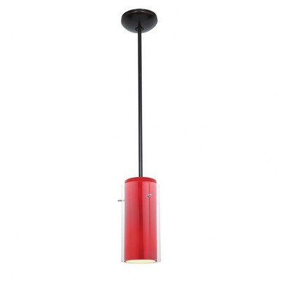Access Lighting Glass`n Glass Cylinder 1 - Light Pendant in  Oil Rubbed Bronze