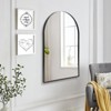 MAYEERTY 24"*36" Arched Wall Mirror, Wall Mounted Bathroom Mirror  for Bedroom Living Room Entryway, Metal Deep Frame, Black - 3 of 4