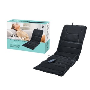 Pursonic Luxury Massage Mat with Soothing Heat - 10 Powerful Motors Vibrating Massage Mattress Pad with Dual Heating Pads for Ultimate Back Relief - 1 of 4