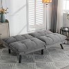 KTMBDW Upholstered Modern Folding Futon, Reclining Sofa Bed for Apartment - 2 of 4