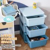 QingMoon 9 Drawer Dresser for Bedroom, 3 Tier Storage Organizer, Plastic Bins for Living Room, Entryway and Closet - 2 of 4