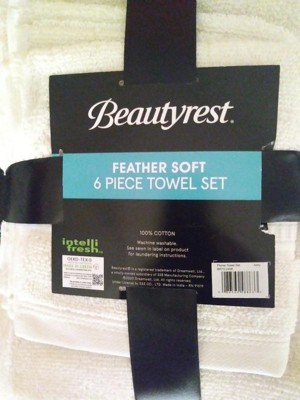 6pc Plume Cotton Feather Touch Antimicrobial Bath Towel Set - Beautyrest :  Target