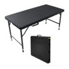 Osparple Portable Dining Table 4ft Rattan Folding Camping Dining Table with Fixed Handle for Indoor and Outdoor - 3 of 4