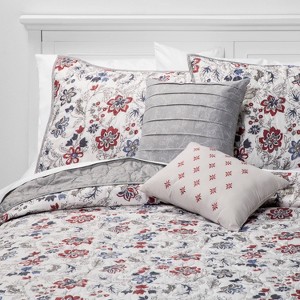 5pc Full/Queen Chelsea Quilt Set Berry, Red