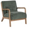 NicBex Wooden Lounge Chair Accent Chair with Waist Cushion, Comfy Chair for Living Room, Bedroom, Office - 3 of 4