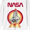 NASA Rocket Women's White Long Sleeve Shirt - 2 of 3