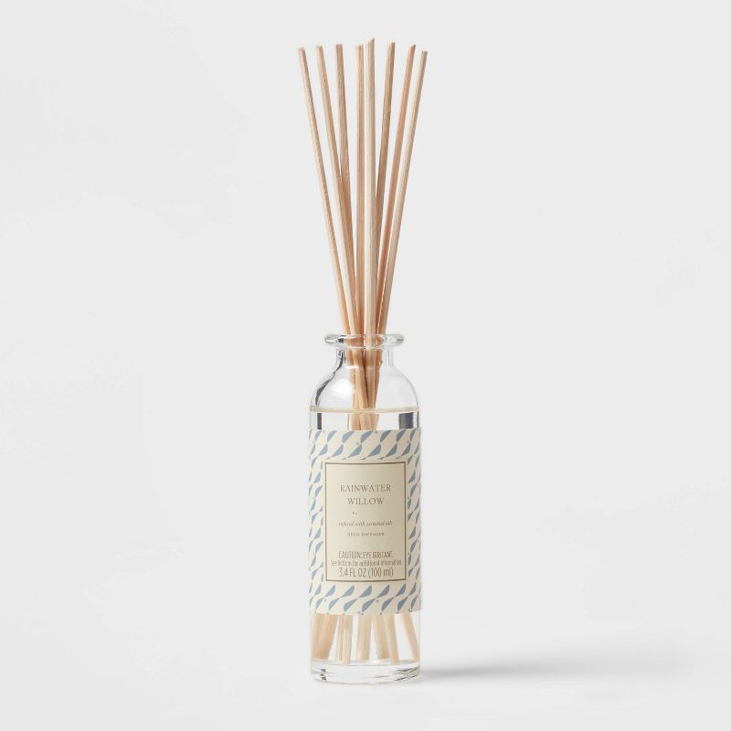 100ml Reed Diffuser with Cork Lid Rainwater Willow Blue - Threshold&#8482;, 4 of 5