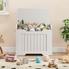 Storage Bench with Safety Hinge, Toy Chest with Flip Top for Playroom and Living Room - 3 of 4