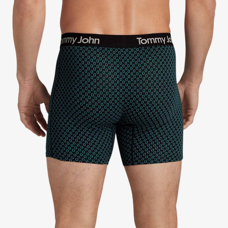 TJ | Tommy John™ Men's 6" Boxer Briefs 2pk - Black/Green, 6 of 7