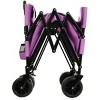 3-in-1 Folding Utility Wagon with Bench Seat, Heavy-Duty All-Terrain Cart with Fabric and 180L Storage Capacity-The Pop Home - 3 of 4