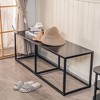 Nordlys Industrial Black Metal Bench Industrial Style Upholstery Entry - 2 of 4