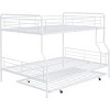 Streamdale Full XL Over Queen Metal Bunk Bed with Twin Size Trundle, White - 4 of 4
