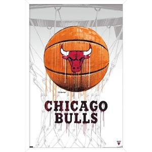 Trends International NBA Chicago Bulls - Drip Basketball 21 Framed Wall Poster Prints - 1 of 4