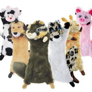 Itopfox 6 Pack Squeaky Dog Toys, No Stuffing Crinkle Plush Chew Toys for Small Puppies, Cute Animal Shapes for Teething Pets - 1 of 4