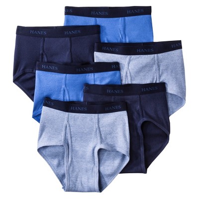 Hanes Premium Men's 6pk Classic Briefs - Black/blue/gray Xl : Target