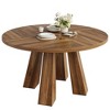 47" Wood Round Dining Room Table with Sturdy Base for Living Room, Apartment - 3 of 4