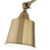360 Lighting Modern Swing Arm Adjustable Wall Lamp Antique Brass Metal Hardwired Light Fixture Bedroom Bedside House Reading Home - 3 of 4