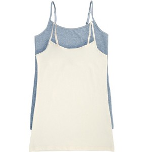 Felina Women's Organic Cotton Stretch Camisole 2-Pack - 1 of 3