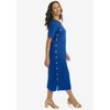 Jessica London Women's Plus Size Side Button Midi Dress - 4 of 4