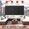 Metal Privacy Screen Outdoor 72" h x 47" w, Outdoor Privacy Screen & Panels, Freestanding Decorative Screens - 4 of 4