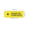 Unique Bargains Acrylic Self-Adhesive Office Please Use Other Door Left Arrow Sign 2 Pcs - 2 of 4
