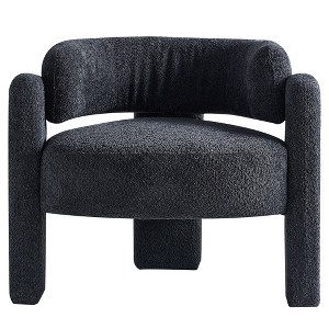 NicBex Boucle Fabric Accent Chair,Upholstered Living Room Chairs with Mid-Height Ring Backrest,Modern Armchair,Accent Chairs for Living Room - 1 of 4