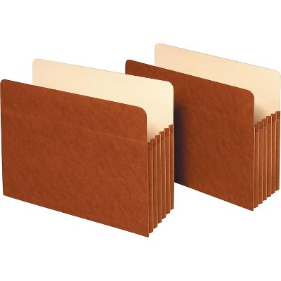 MyOfficeInnovations Expanding File Pockets 5.25" Expansion Letter Size Brown 10/BX 418335