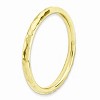 Black Bow Jewelry 2.25mm Stackable 14K Yellow Gold Plated Silver Hammered Band - 3 of 4