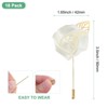Unique Bargains Wedding Golden Leaf Rose Flower Lapel Pins for Men Suits 18 Pcs - 3 of 4