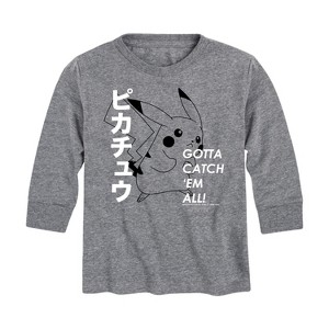 Boys' - Pokémon - Pikachu Japanese Long Sleeve Graphic T-Shirt - 1 of 4