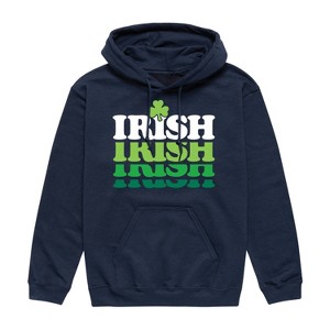 Men's - Instant Message - Irish Retro Repeat Graphic Fleece Pullover Hoodie - 1 of 4