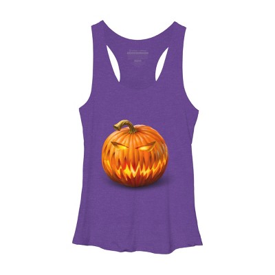 Women's Design By Humans Jack O'Lantern By Ldarro Racerback Tank Top