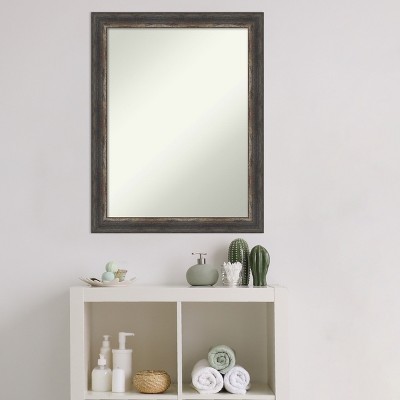 Bronze Charred Wood Rectangular Bathroom Vanity Mirror