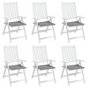 vidaXL Garden Chair Cushions 6 pcs Gray 15.7"x15.7"x1.2" Oxford Fabric - 4 of 4