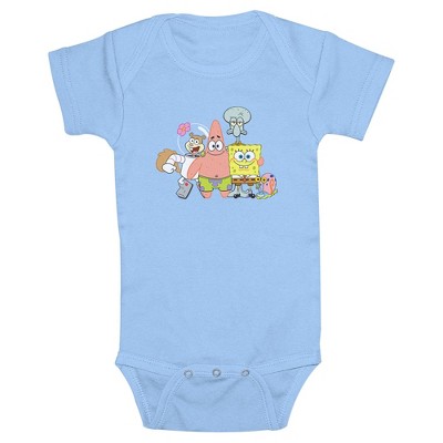 Infant's Spongebob Squarepants Group Shot Onesie - Light Blue - 18 ...